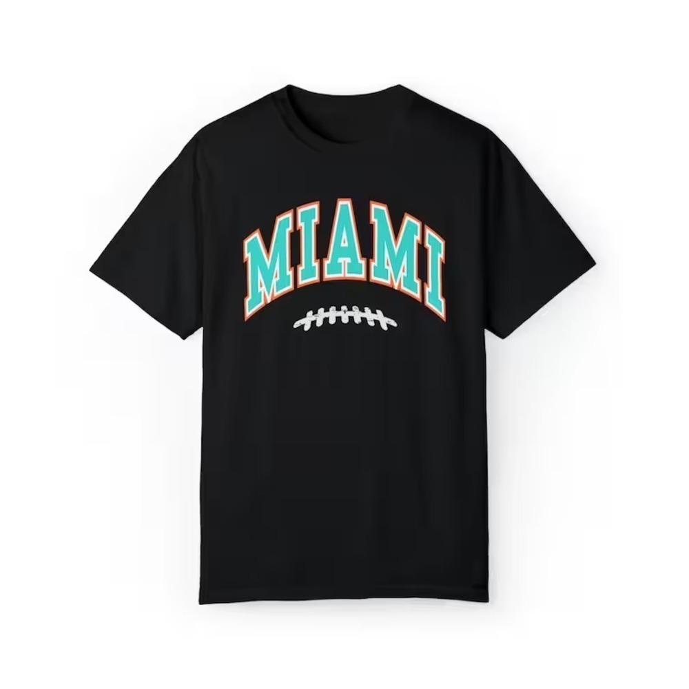 Miami Football Comfort Colors Retro Women Shirt Florida Gift